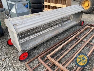 Galvanised mobile hay rack