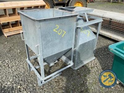 2 x galvanised hoppers