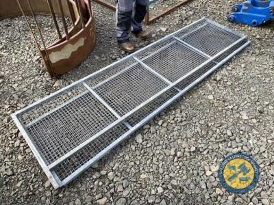 2 x 8ft galvanised mesh trailer sides