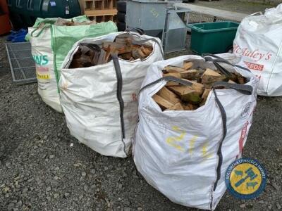 3 x tote bags of firewood