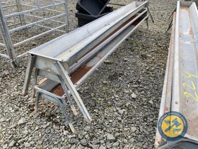 3x freestanding 8ft sheep feed troughs