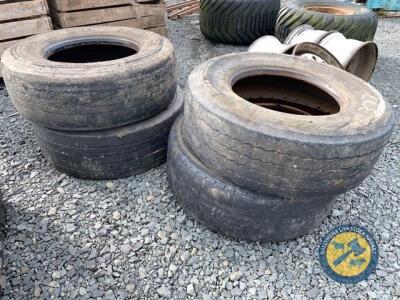 4 x super singles tyres 385-65-R22.5
