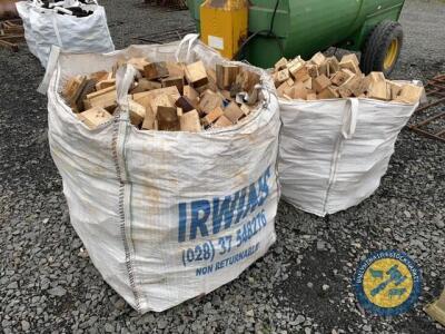 2x tote bags of firewood