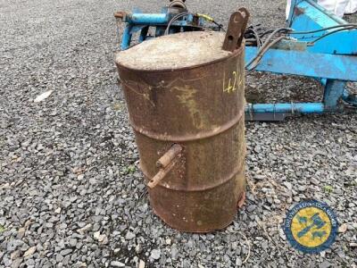 Tractor barrel weight for 3 point linkage