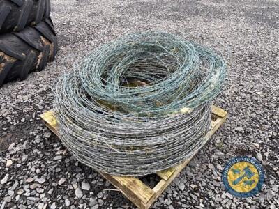 Pallet of barbed wire