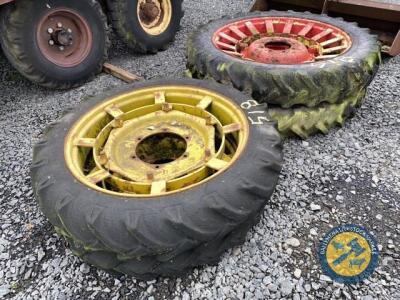Set of row crop wheels front & back
