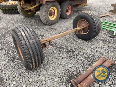 Axle with tyres & rims