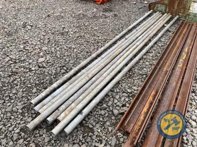 8x lengths of 10ftx2" galvanised piping