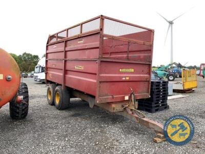 Marshall 12tn silage trailer complete with grain door
