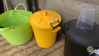 Plastic yellow bin