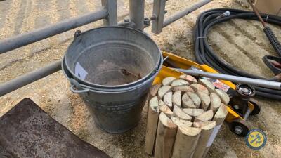 2 x galvanised buckets