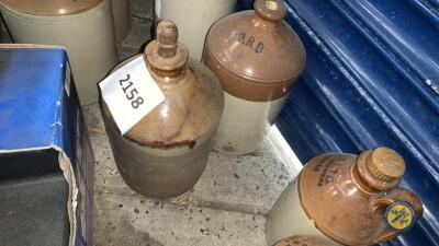 Whiskey jars x 2, 1 with cork