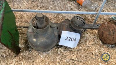 2 x oil lamps