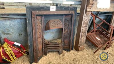 Metal antique fireplace
