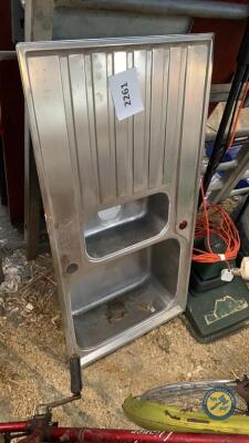 Inset steel sink