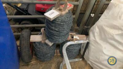 3 x rolls of barbed wire