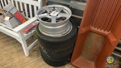 Vauxhall, Ford & Honda 3 x tyres on rims & rim 195-50-R16