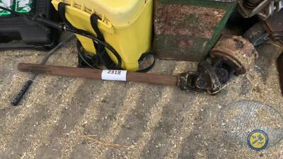 Half double knuckle pto shaft with clutch