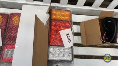 Pair of 12v large trailer lights LED