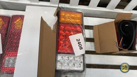 Pair of 12v large trailer lights LED