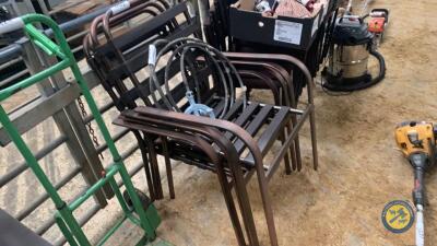 4 x stackable garden chairs