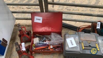 Box of assorted drill bits