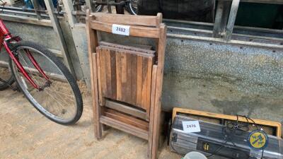 3x wooden chairs