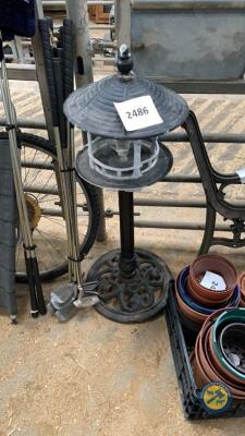 Metal bird bath
