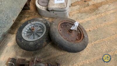 2x barrow wheels