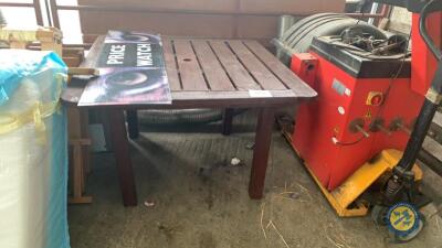 Wooden garden table