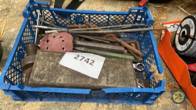 Box lot of tools