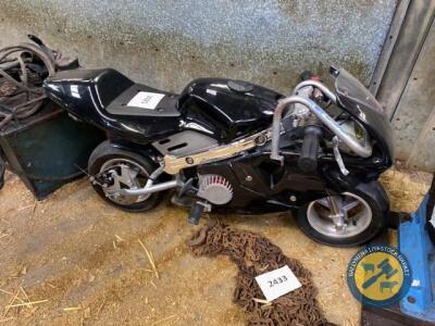 50CC black mini motorbike & stand