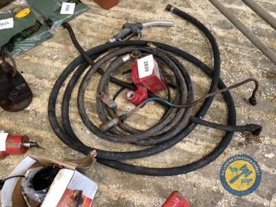 Selection of hoses & fuel meter