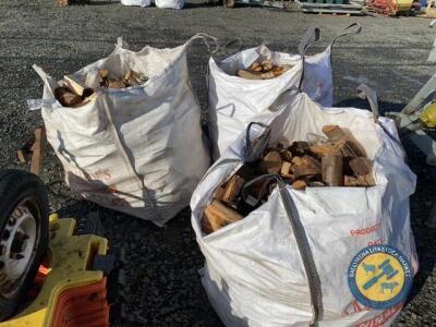 3x tote bags of firewood