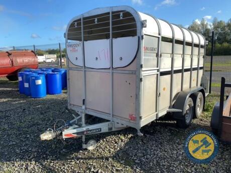 Nugent 12x6ft cattle trailer with gate as new 2020