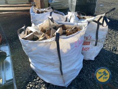 3x tote bags of firewood