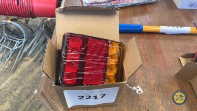 Pair 12v LED square tail lights