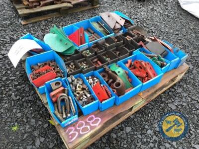 Pallet of Kvernland plough parts
