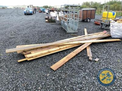 Pallets of timber