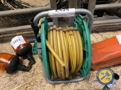 Garden hose on reel