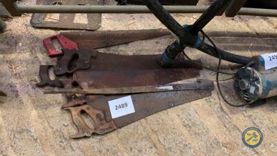 Job lot of hand saws