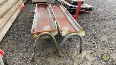 2x 8ft single cattle troughs