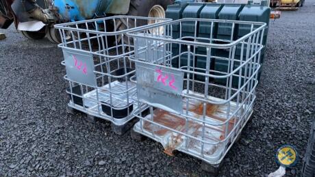 2x steel IBC cages