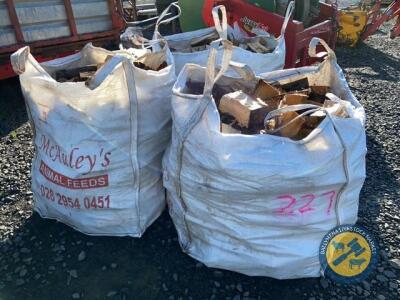 3x tote bags of firewood