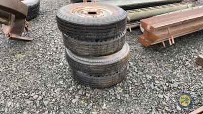 4x Set of 5 stud trailer wheels 13"