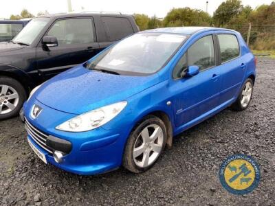 Peugeot 307 Sport HDI 5 door hatchback, 2007, XUI 4909, MOT July22, 105,000miles, taxbook & key, full service history