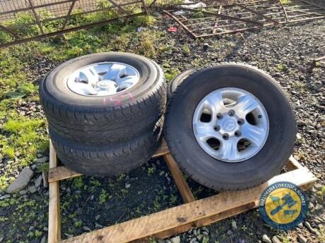 4x Mazda or Ford Ranger rims & tyres