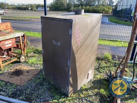 Central heating boiler outside house