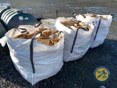 3x tote bags of firewood