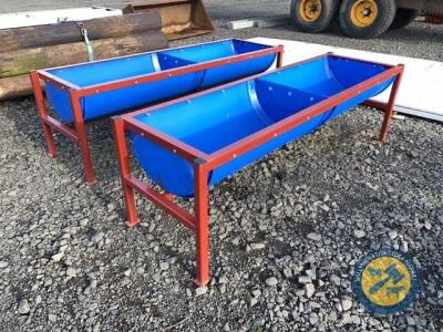 2x cattle feed troughs